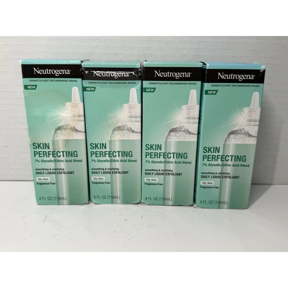New 4x NEUTROGENA Skin Perfecting Liquid Facial Exfoliant For Oily Skin